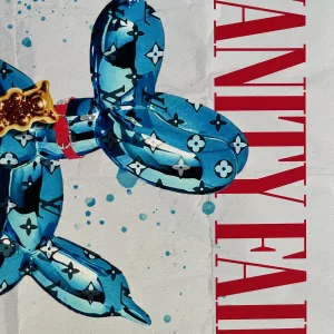 Original pop art work inspired by Jeff Koons' Balloon Dog on the cover of Vanity Fair, recreated by Stéphane Gautier. (3)