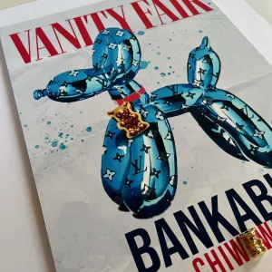 Original pop art work inspired by Jeff Koons' Balloon Dog on the cover of Vanity Fair, recreated by Stéphane Gautier. (5)
