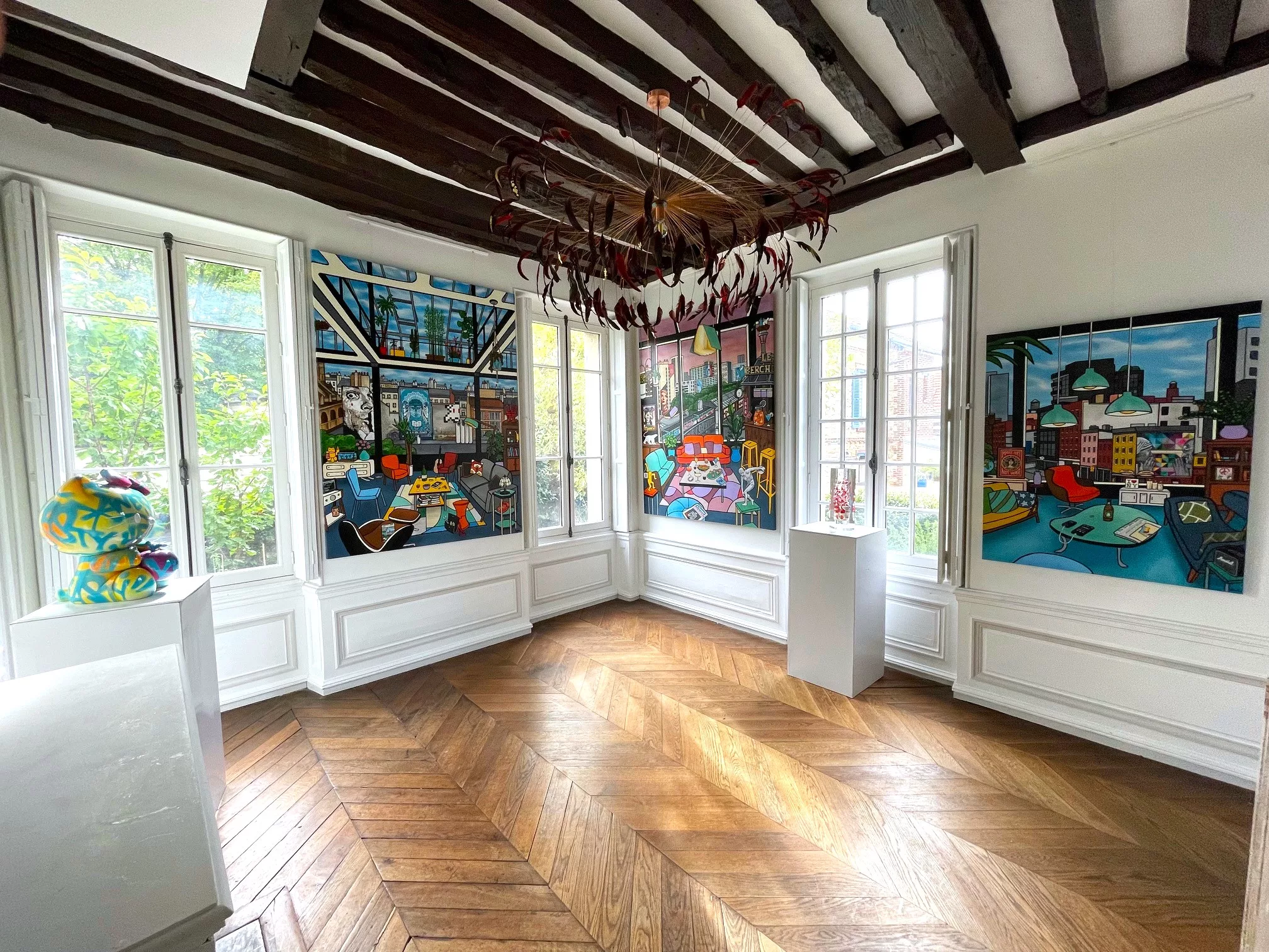 Rendez-vous au 7ième, 195x143cm, mixed technique Rendez-vous au 7ième, 195x143cm, mixed technique