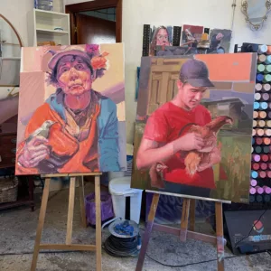 La casquette, Nexgraff, huile sur toile, 100x80cm