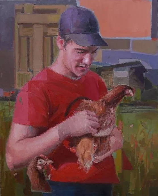 La casquette, Nexgraff, huile sur toile, 100x80cm