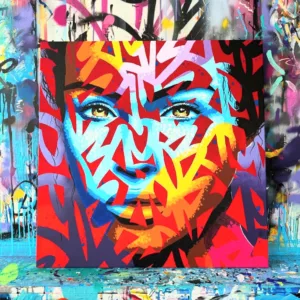 Amethyste XXVIII, Yoann Bonneville, 80x80cm, acrylique sur toile (2)