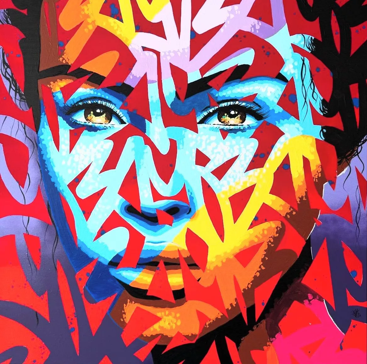 amethyste XXVIII, 80x80cm, acrylique sur toile