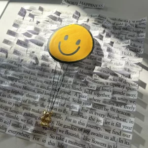 About Happiness, mixed media, 50x50cm, Stephane Gautier