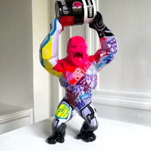 Kong Baril tagge by Richard Orlinski, 45x 25x16cm, unique piece, (2)