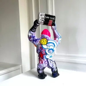 Kong Baril tagge by Richard Orlinski, 45x 25x16cm, unique piece, (4)