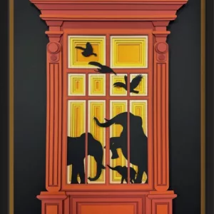 Les éléphants, 70x50cm