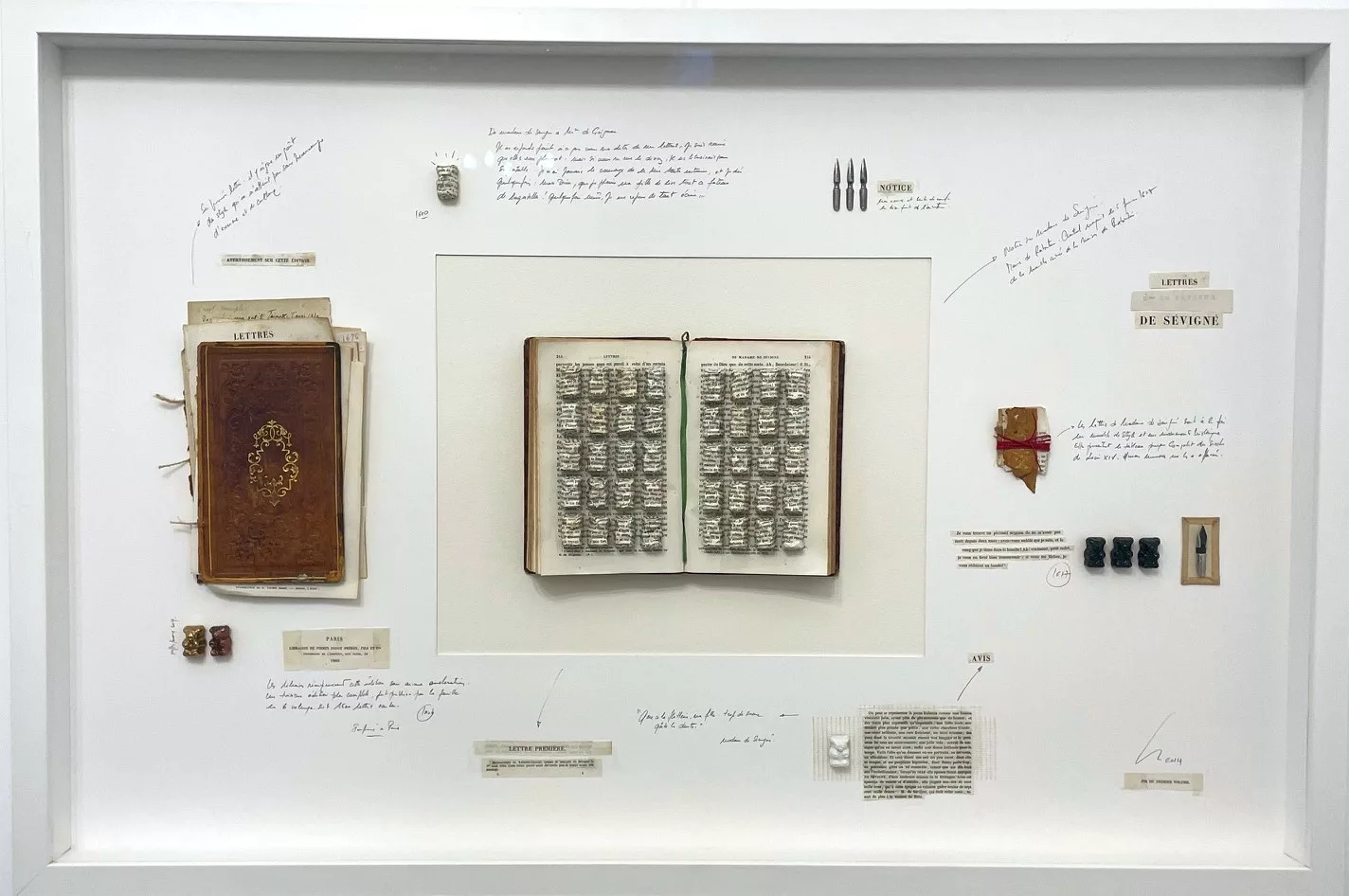 Lettres de Mme de Sevigne, Stephane Gautier, 64x96cm, mixed media, unique piece (2)
