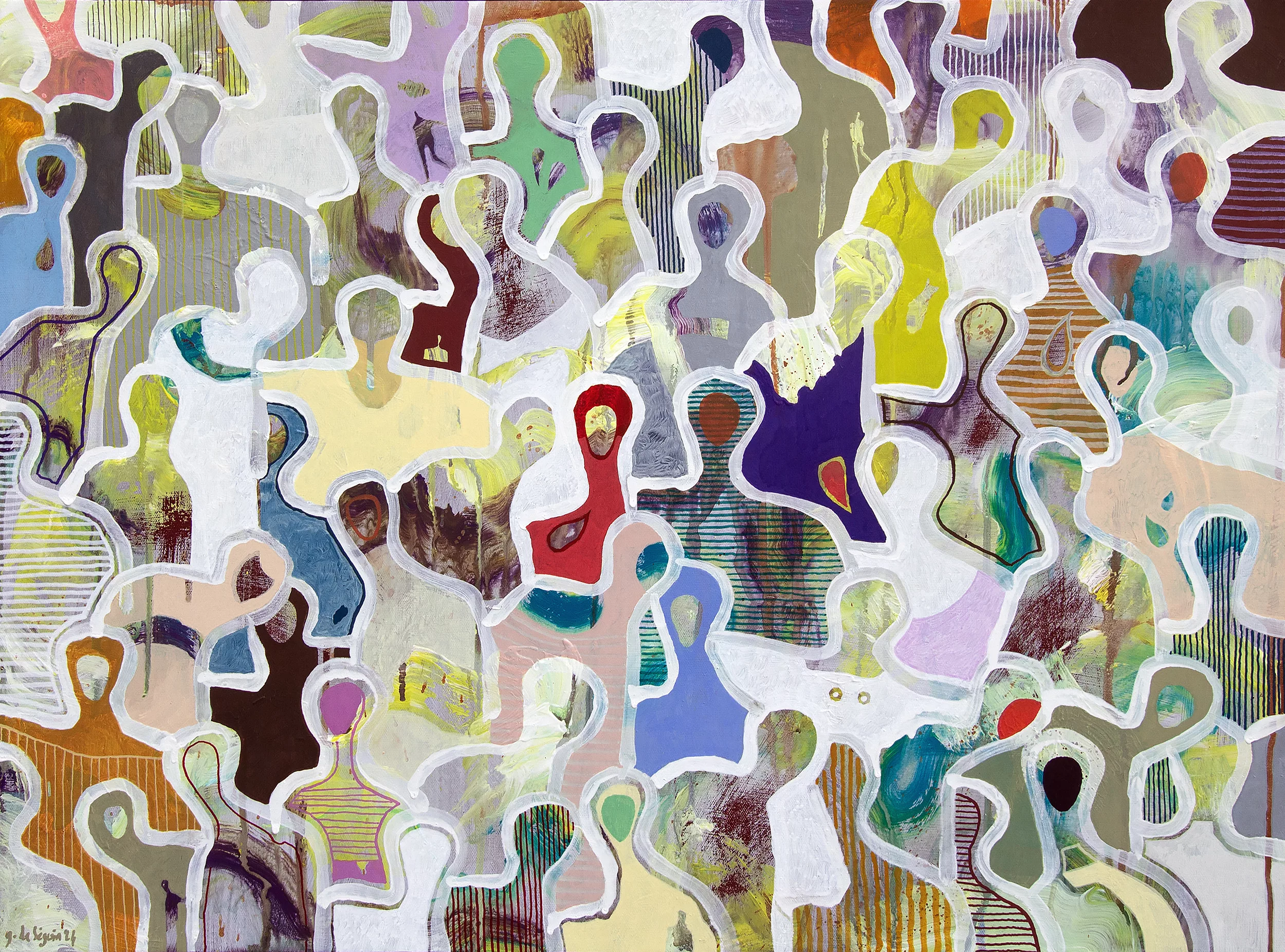 pluie de couleurs... - 60x81 - 2024