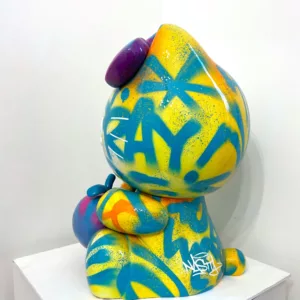 Hello Kitty by Nasty, 54cm, spray paint on resin sculpture (2)