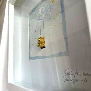 Mini Collector Good Night de Stéphane Gautier, pièce unique singulière 27x27cm (3)