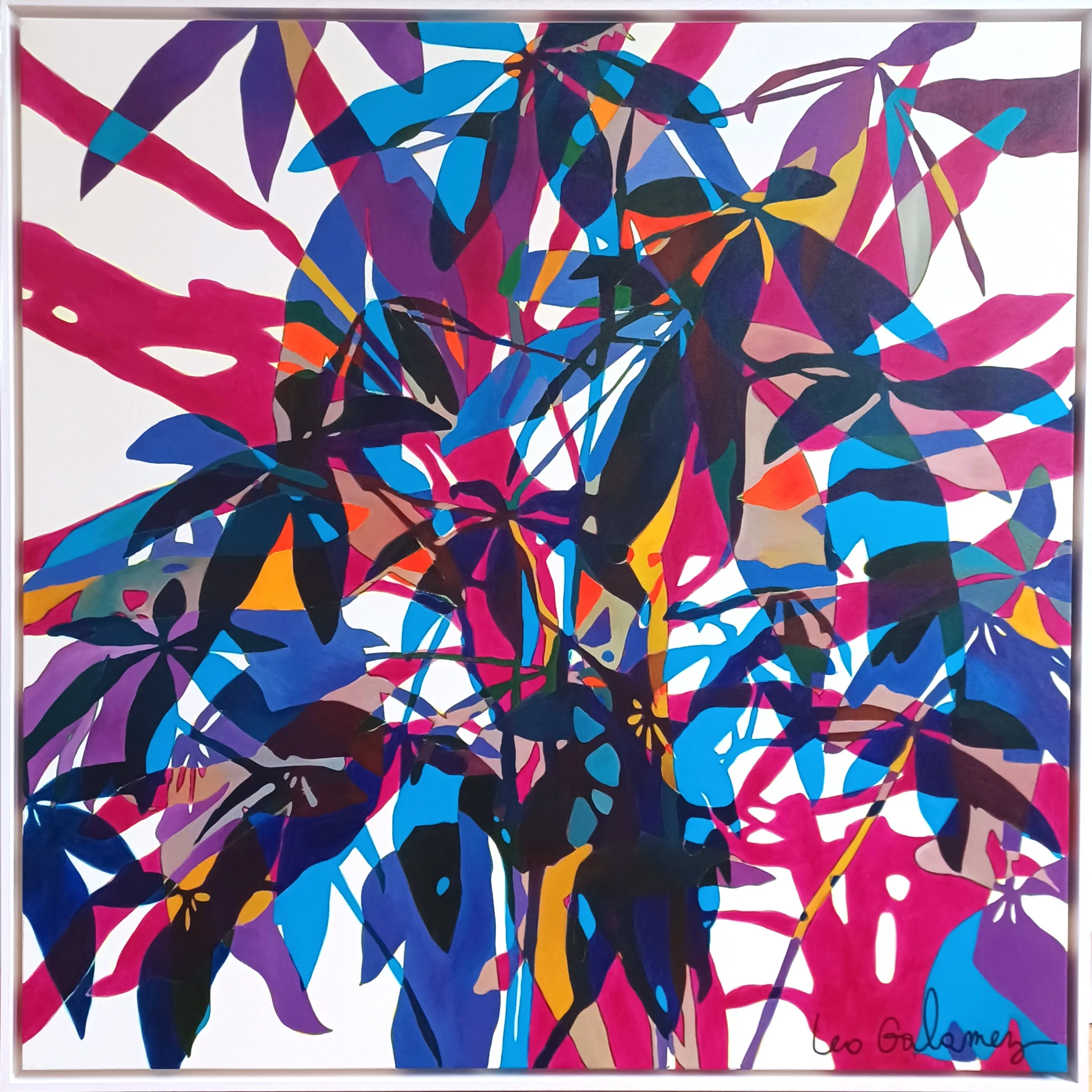 2-Plante colorée II, 100x100cm