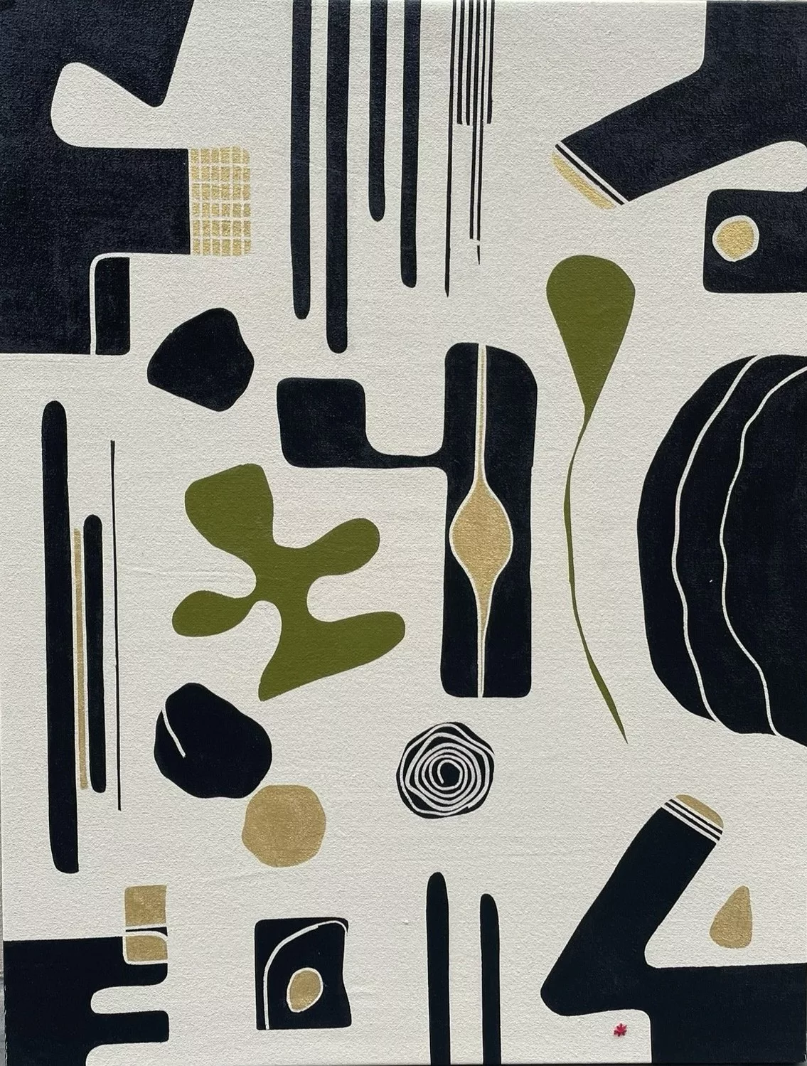 Karo Jean, 130x100cm, acrylique sur toile, Catherine Parra
