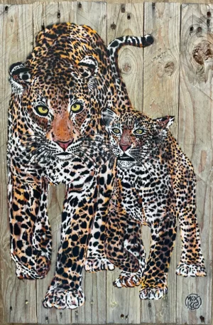 Panther and her cub