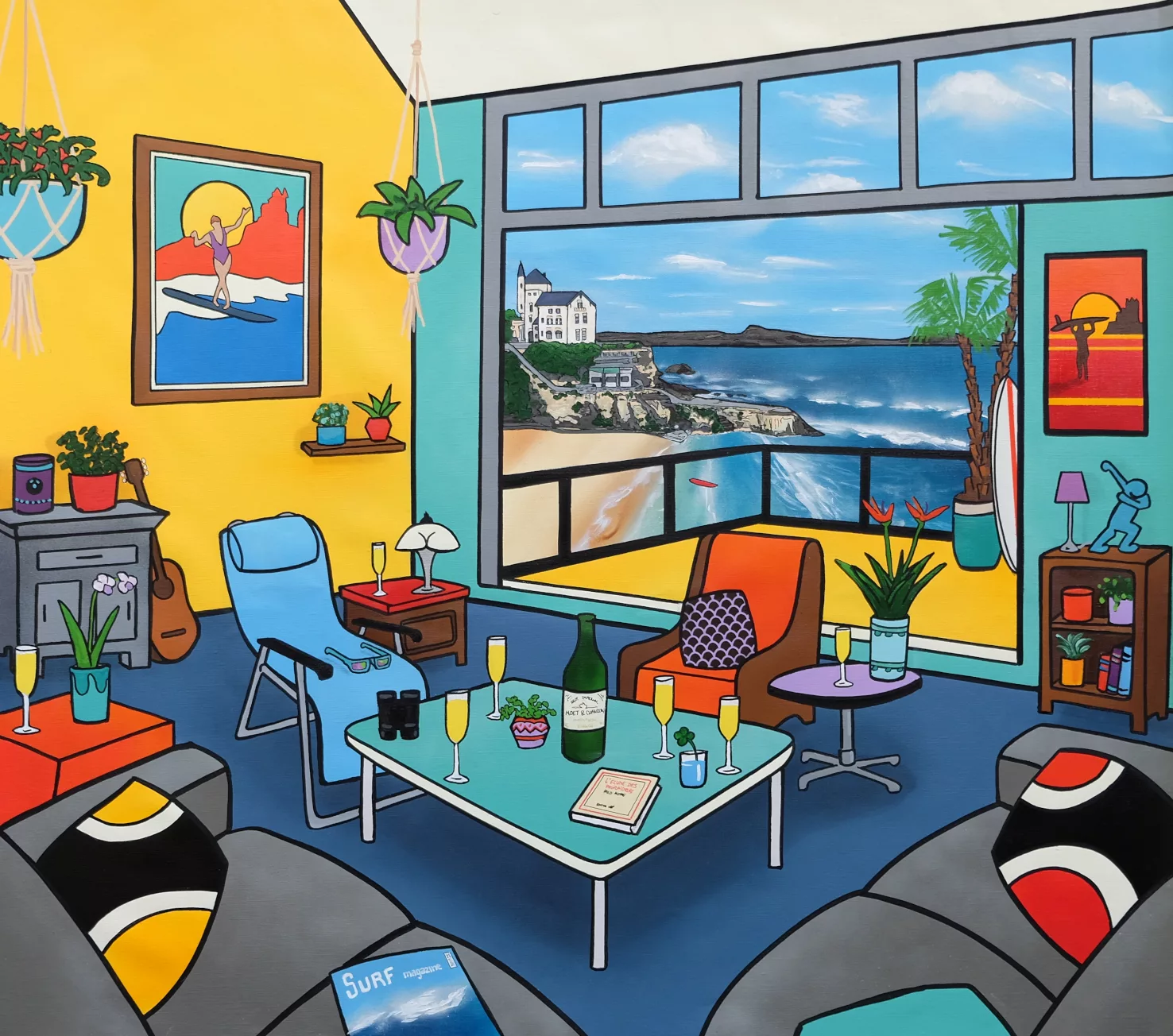 la cote des basques, 113x100cm-