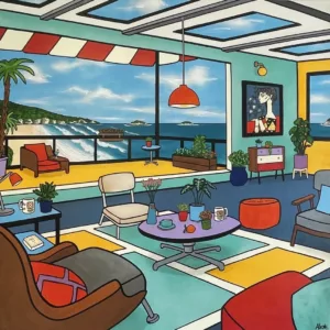 La mer comme horizon, 120x120cm