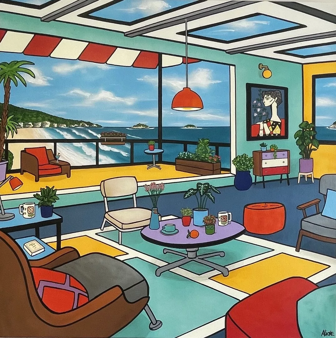 La mer comme horizon, 120x120cm