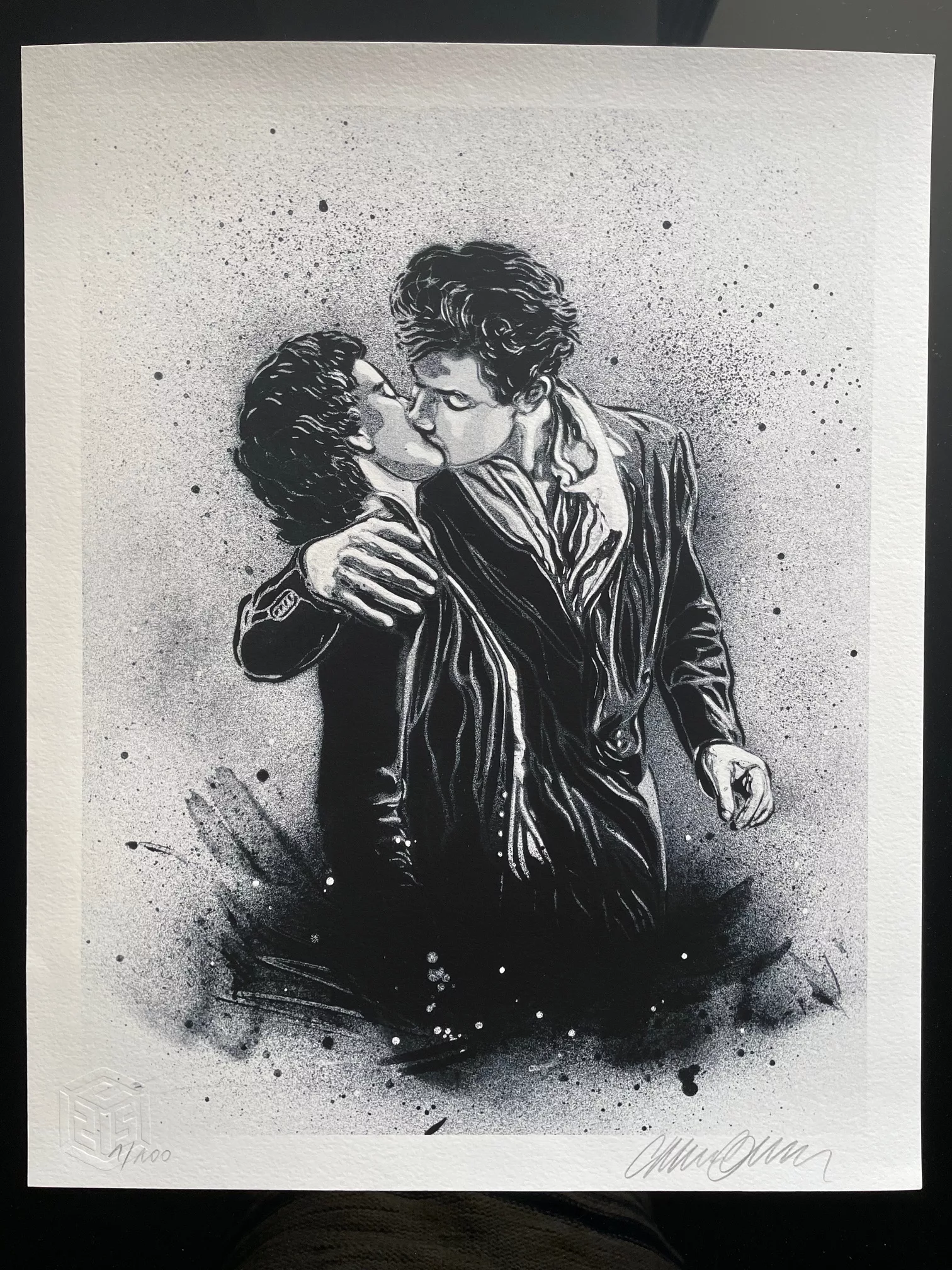 Les amoureux de l'hotel de ville, 50x40cm, 100 copies