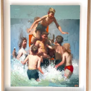 Playa, acrylique sur tirage jet d'encre pigmentaire sur papier fine art marouflé sur carton et encadrement chène, 83x73cm, Nexgraff (6)