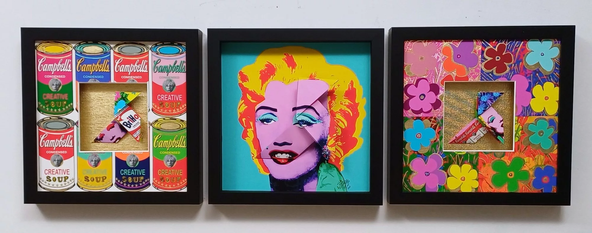 Triptyque Warhol, 28x84x4cm, Gisèle Zanellato (3)