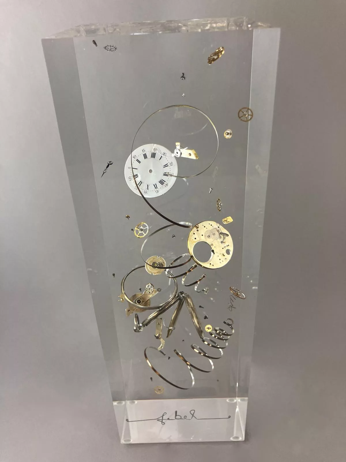 o clock 13h01, 27x9x8cm