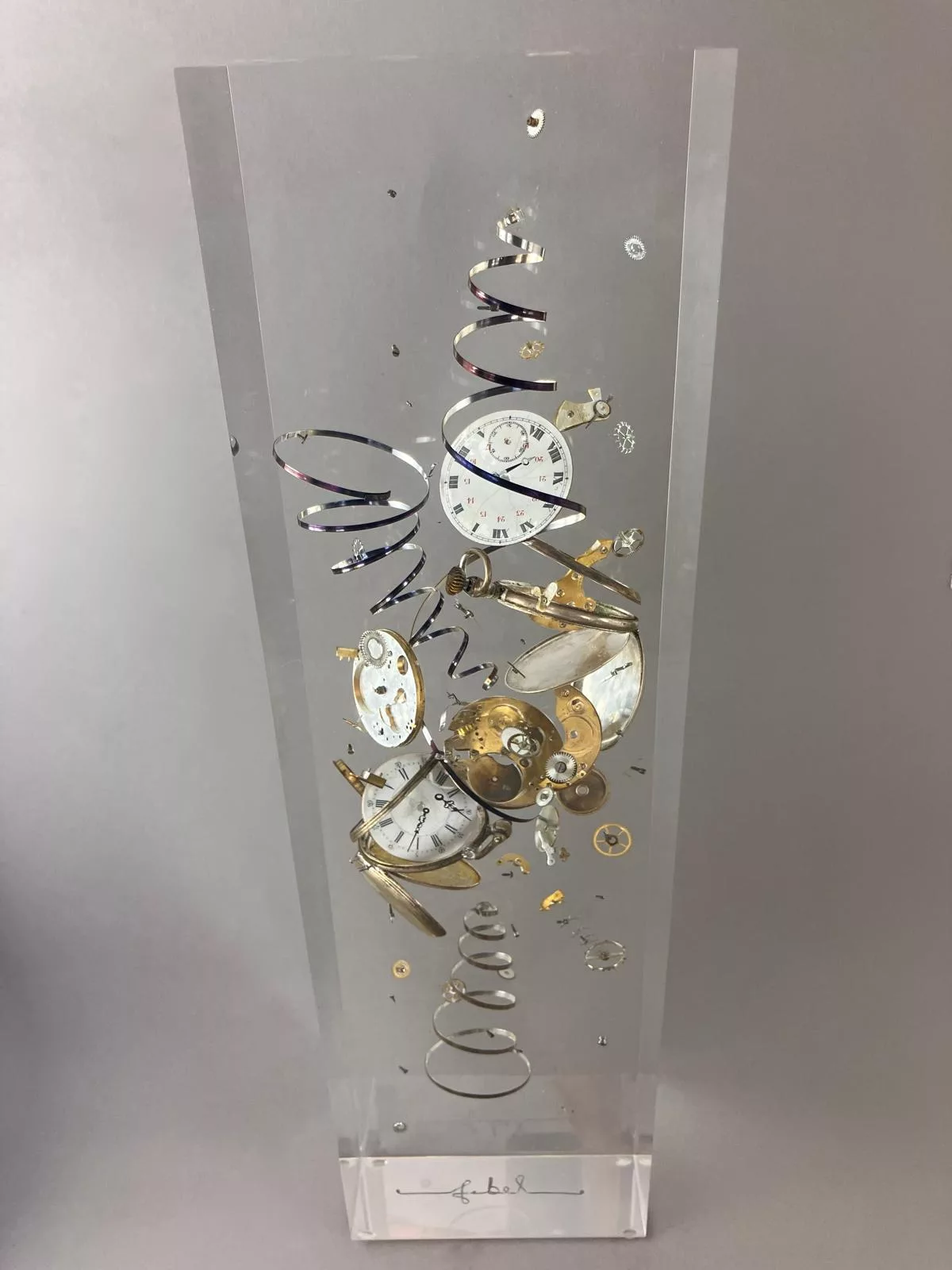 o clock 13h03, 42x12x8cm