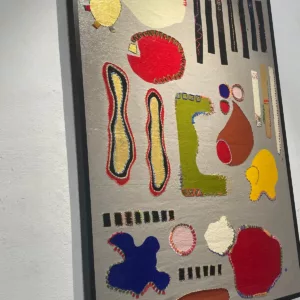 Catherine Parra, 142x102cm, acrylique sur toile et broderies, pièce unique (1)