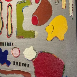 Catherine Parra, 142x102cm, acrylique sur toile et broderies, pièce unique (2)