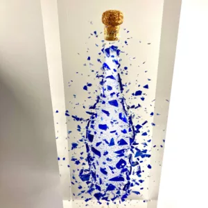 champagne bleu, 40,5x16x14cm (1)
