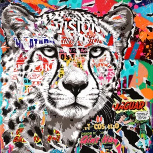 JAG MUSTANG by Jo Di Bona 2025 mixed technique on canvas 60x70