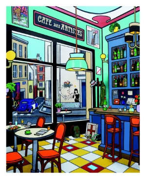 Tirage dibond Le café des artistes