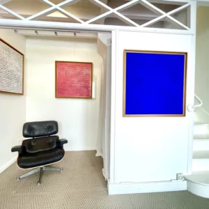 Bas relief abstrait Bleu