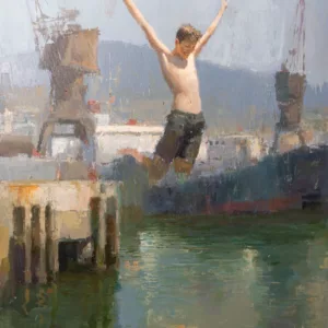 Salto, 130x97cm, acrylique sur toile, Nexgraff