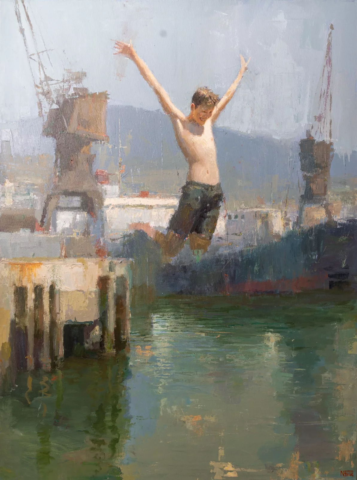 Salto, 130x97cm, acrylic on canvas, Nexgraff