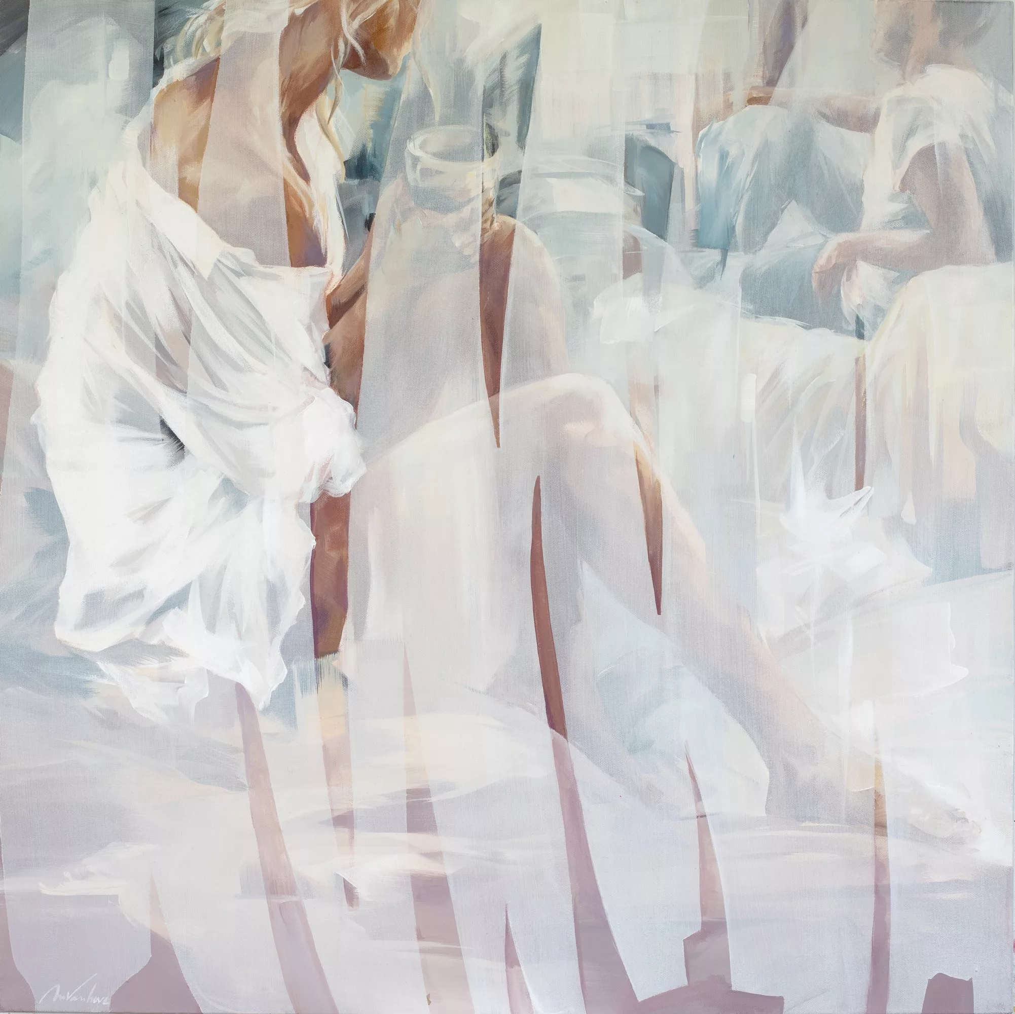 Blanc de lin, 80x80
