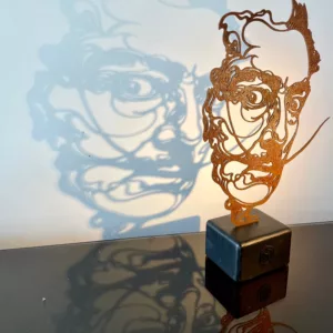 Dali sculpture, 24x39x9cm, cut steel, C215 (1)