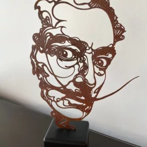 Dali sculpture, 24x39x9cm, cut steel, C215 (2)