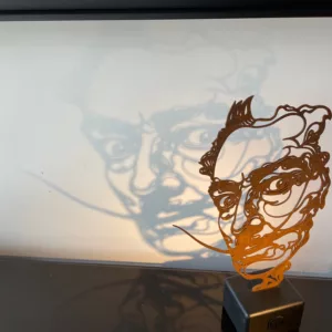 Dali sculpture, 24x39x9cm, cut steel, C215 (3)