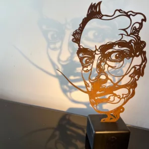 Dali sculpture, 24x39x9cm, cut steel, C215 (4)