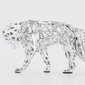 Panther silver lace, Richard Orlinski, 24cm, ed 500 ex, metal (3)
