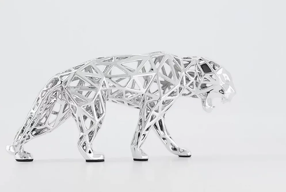 Panther silver lace, Richard Orlinski, 24cm, ed 500 ex, metal (7)