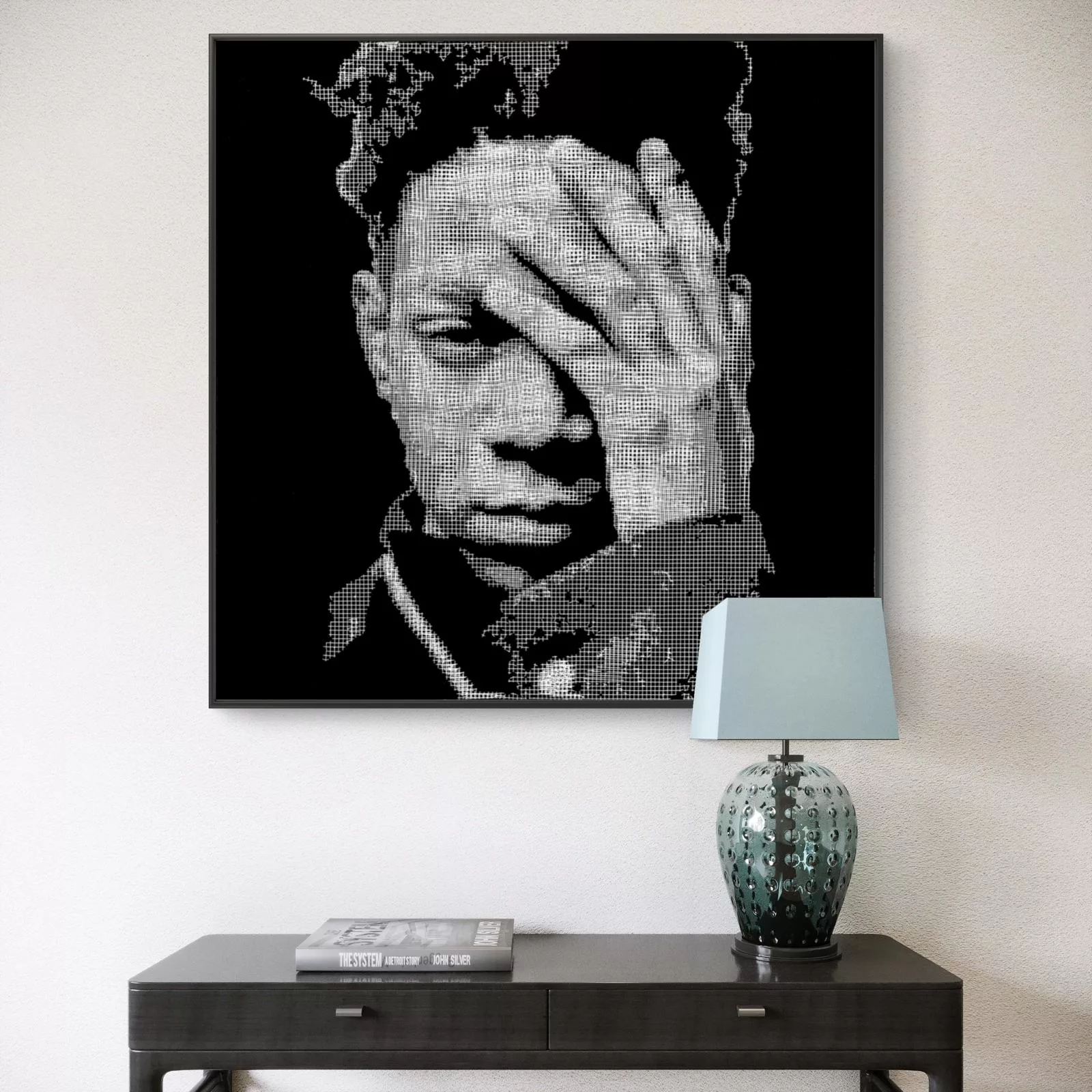 Basquiat, wire mesh, Jm Collell, 100x100cm