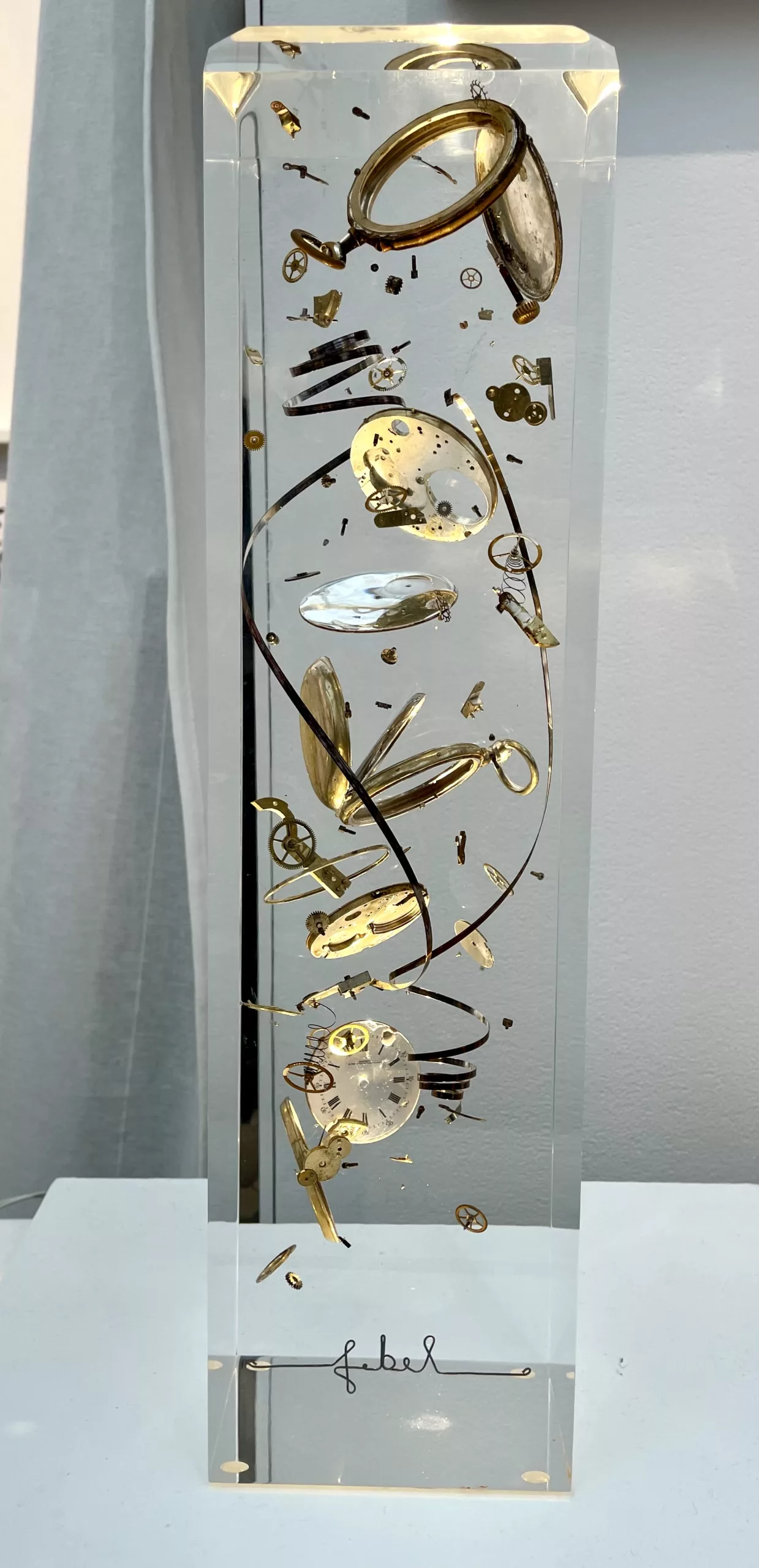 Double O clock, 40x10x10cm, François Bel