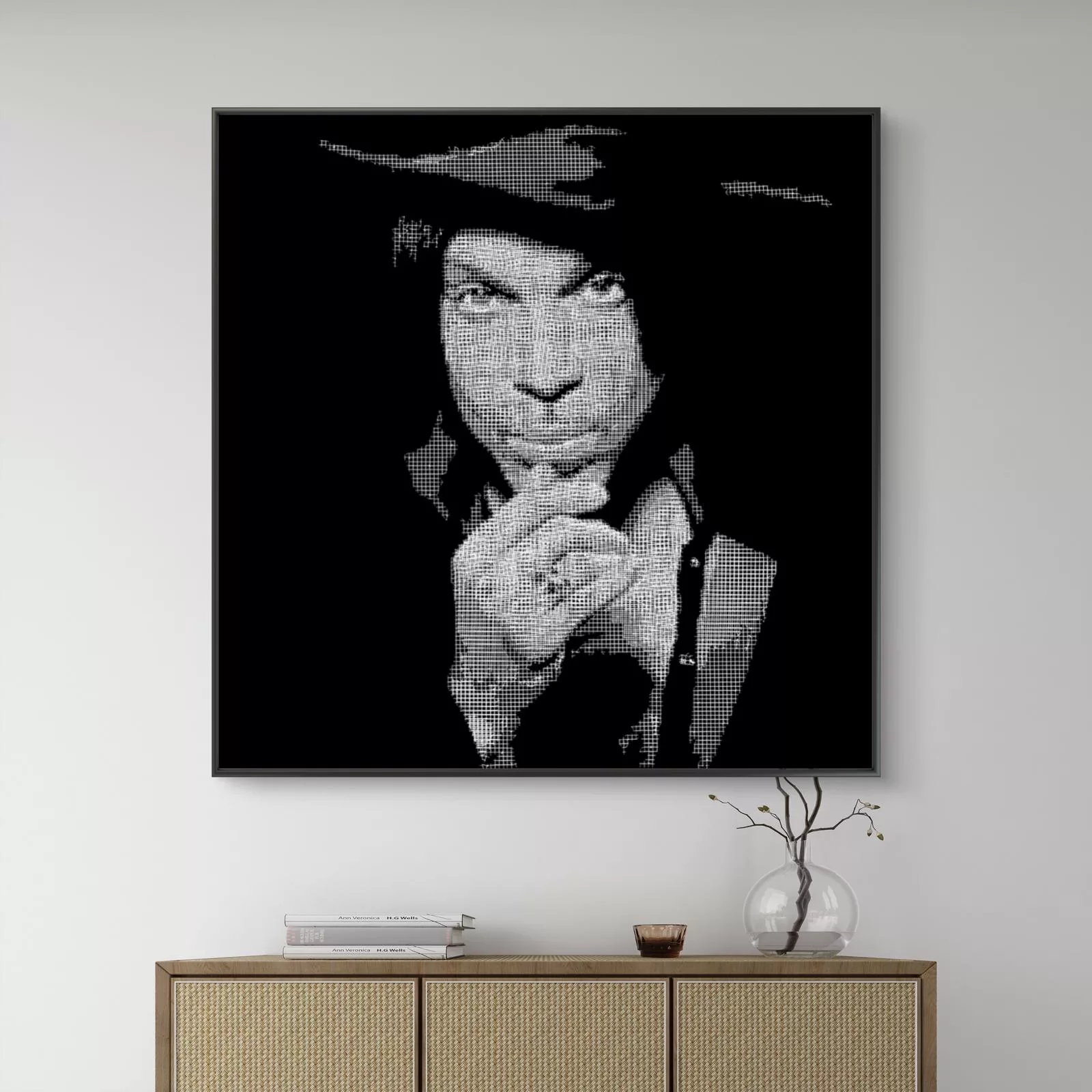 Prince, wire mesh, Jm Collell, 100x100cm