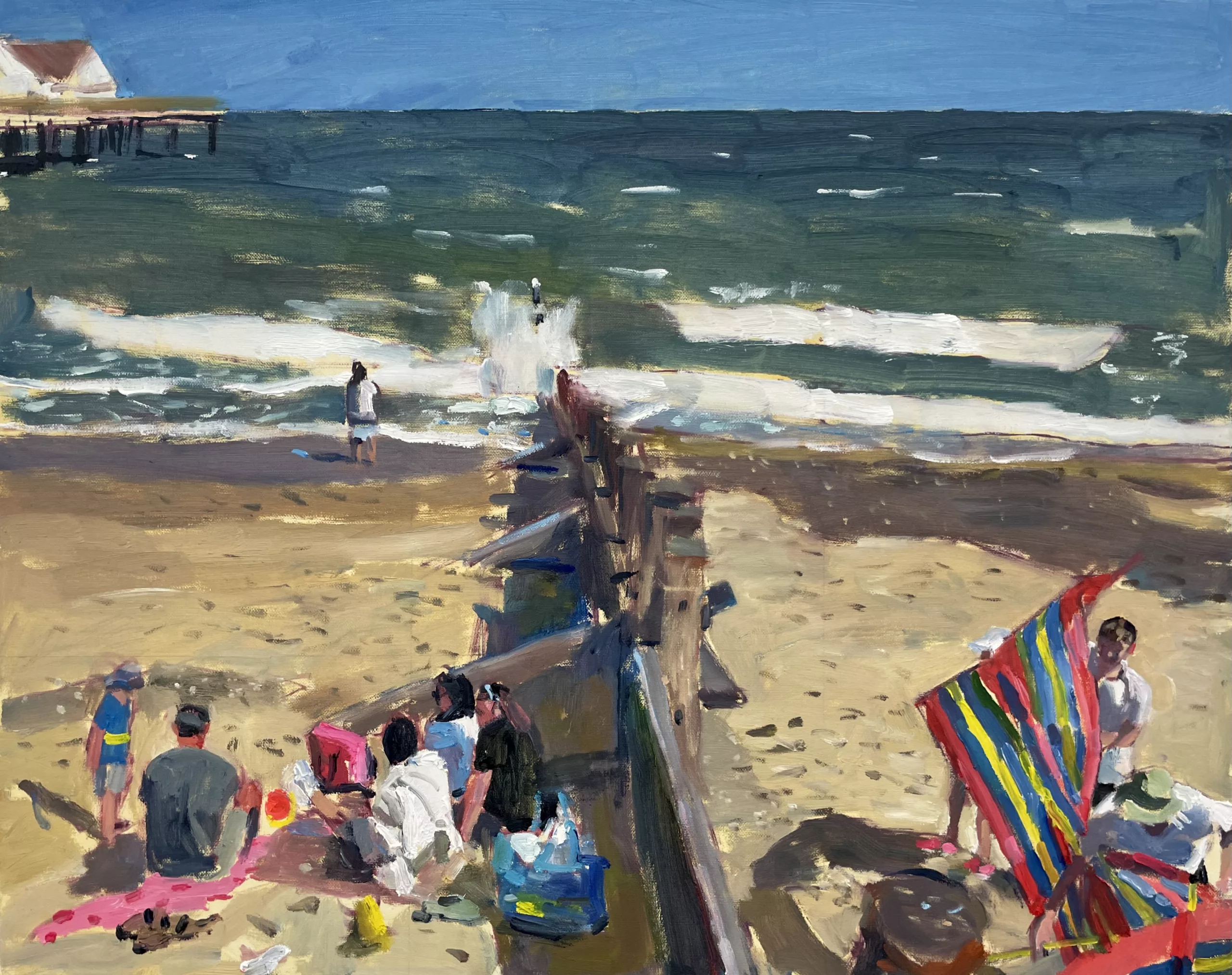 Southwold beach, 61x76cm, oil on canvas,Simon Gazzard