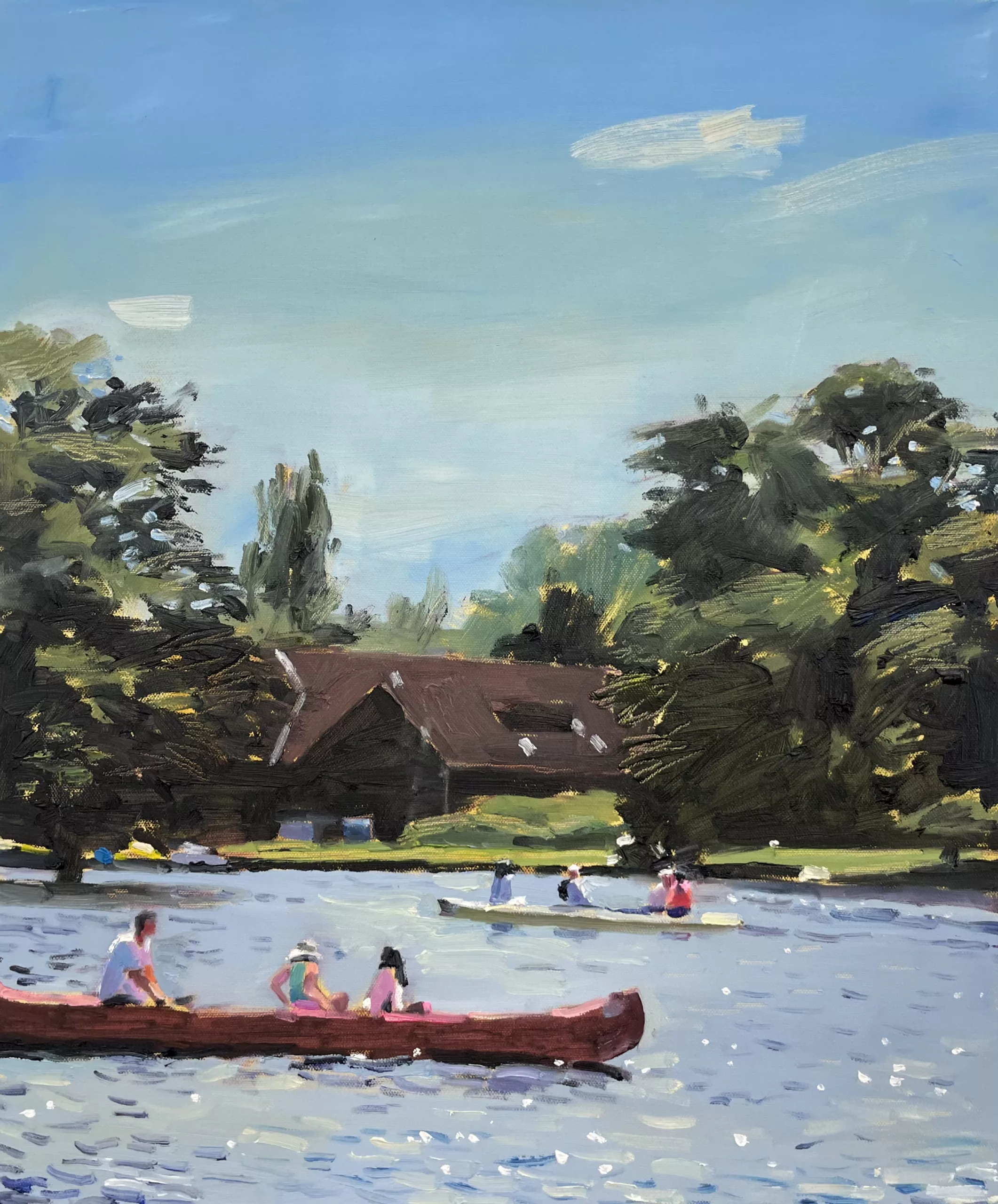 Thorpeness Meare, 51x61cm, oil on canvas, Simon Gazzard