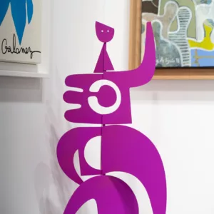 Anna Fushia, 55 x 23 cm, metal découpé peint signée, Antonine de Saint Pierre (1)