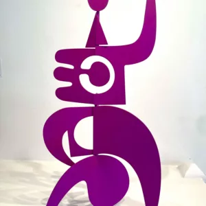 Anna Fushia, 55 x 23 cm, metal découpé peint signée, Antonine de Saint Pierre (2)
