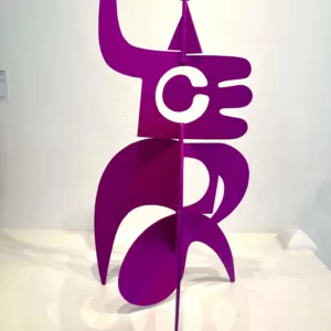 Anna Fushia, 55 x 23 cm, metal découpé peint signée, Antonine de Saint Pierre (3)
