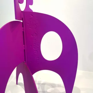 Anna Fushia, 55 x 23 cm, metal découpé peint signée, Antonine de Saint Pierre (4)